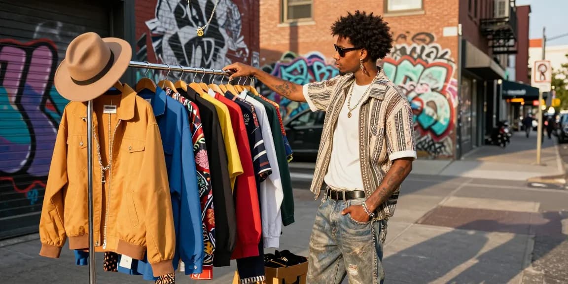 Consulenza d'immagine Milano: persona in outfit elegante esplora il guardaroba colorato in un contesto urbano.