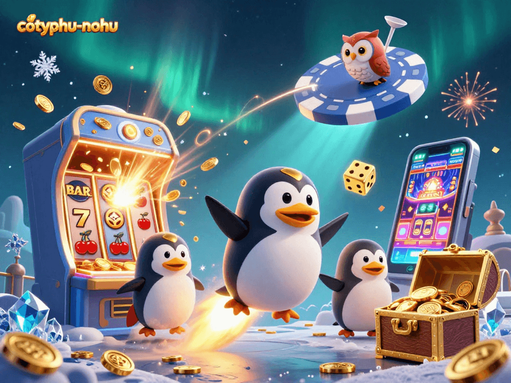 Engage with cotyphu-nohu as a 3D penguin races to a casino filled with explosive jackpots.