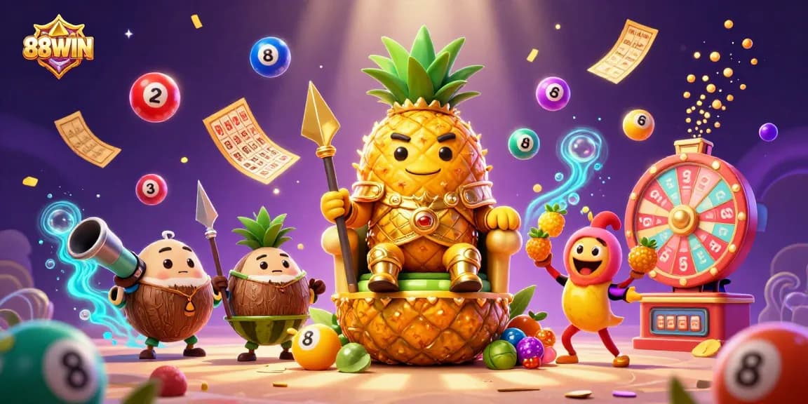 Engage in thrilling gameplay at 88WIN featuring colorful characters and exciting casino elements.