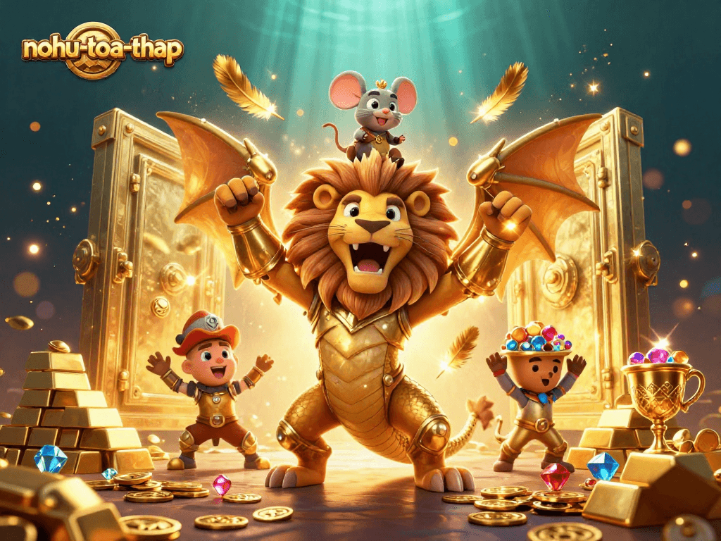 Engage in thrilling gameplay with nohu-toa-thap, where the golden treasure awaits amidst 3D casino excitement.