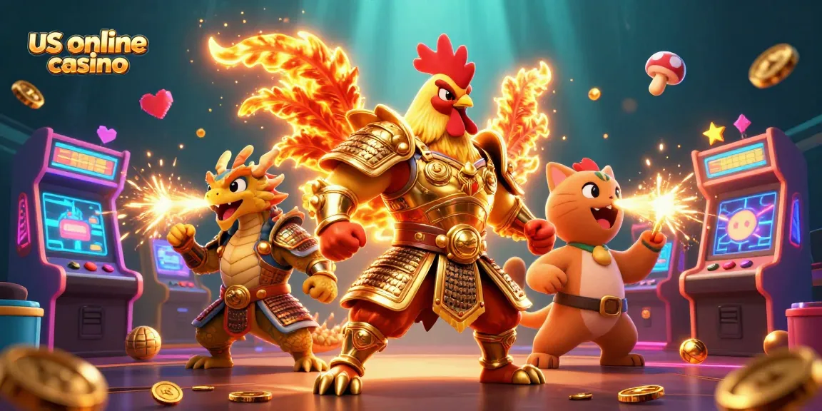 Play exciting games at us online casino with vibrant characters and gaming elements!