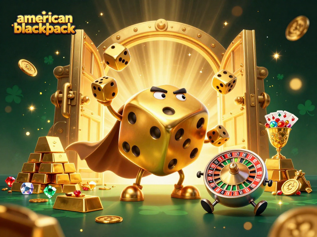 Experience the thrill of american-blackjack with dynamic characters and vibrant casino elements.