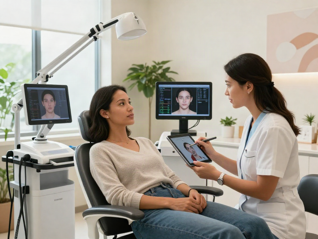 ClinicEvo offers a personalized facial analysis, cheaper than QOVES with modern technology.