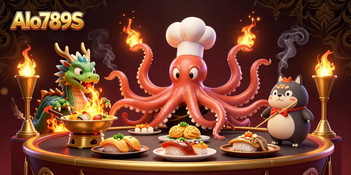 Alo789S showcases an energetic cockfighting scene with colorful characters and vibrant casino elements.
