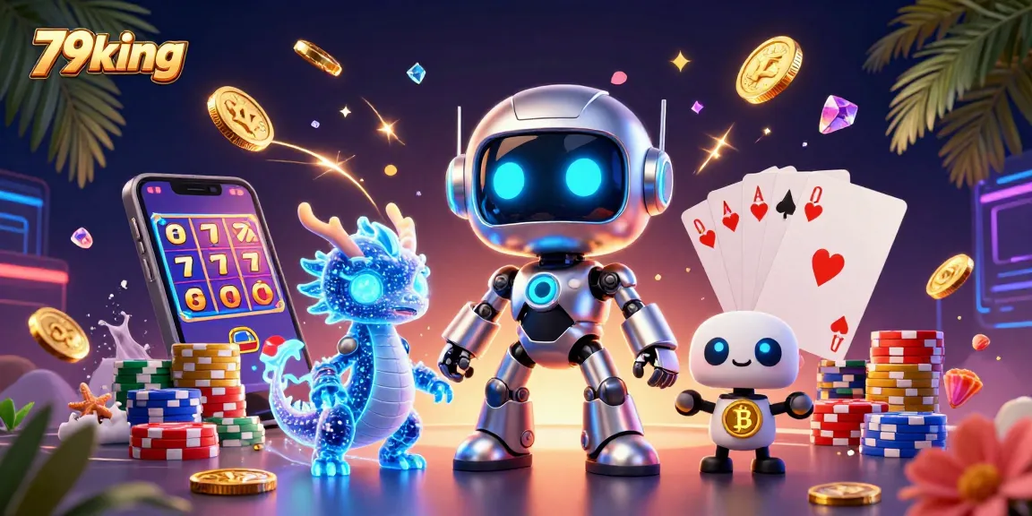 Experience thrilling gameplay at 79king with a vibrant 3D casino scene filled with treasures and excitement.