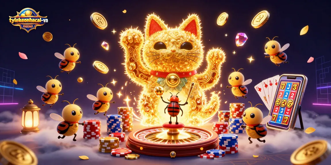 Engage with tylekeonhacai-vn using vibrant casino visuals featuring lucky charms and game elements.