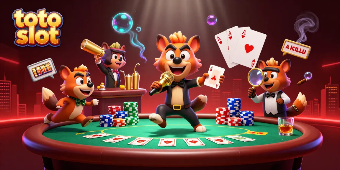 Menang besar di toto slot saat hyena berdiri komedi di kasino dinamis dengan banyak elemen menarik.