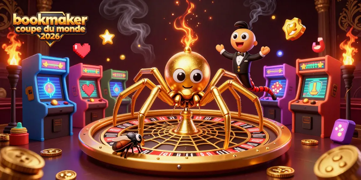 Pariez sur la coupe du monde 2026 avec le bookmaker coupe du monde 2026, spider et croupier en action.