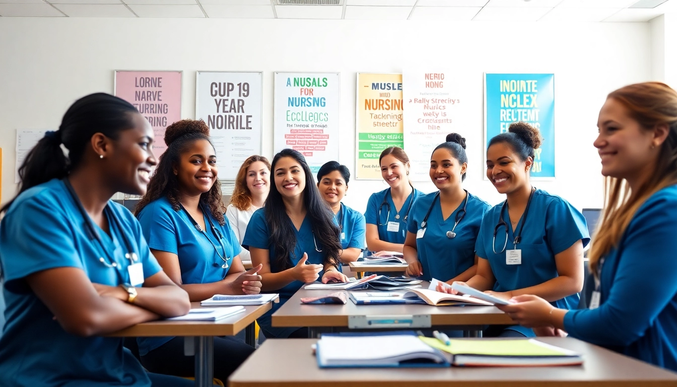 Engaged students at Houston Trusted Nclex review center participating in a dynamic NCLEX review session.