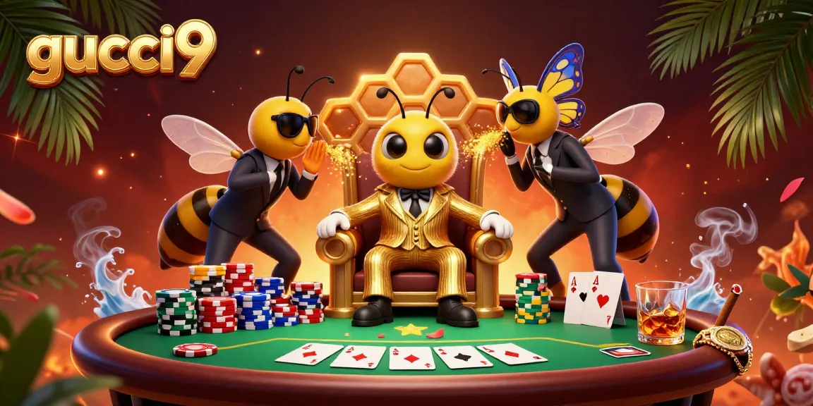 Experience gucci9's vibrant casino adventure with bumblebee mob boss and poker atmosphere.