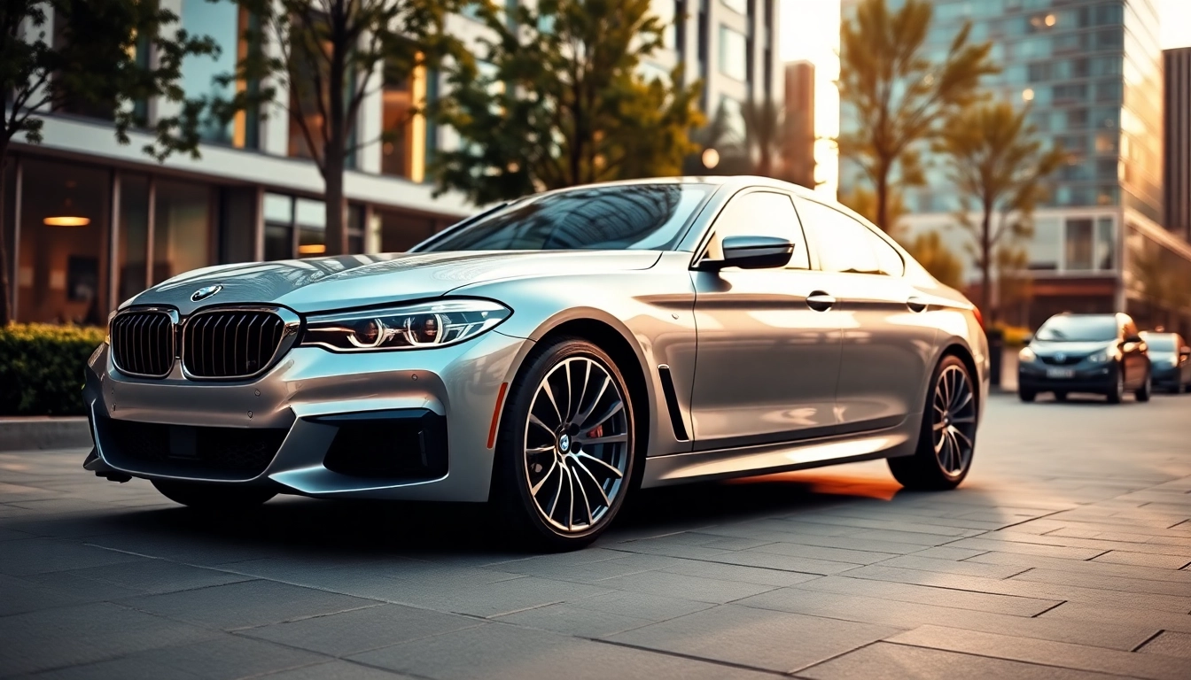 Luxury BMW car showcased in an upscale setting, highlighting its sleek design and premium appeal.