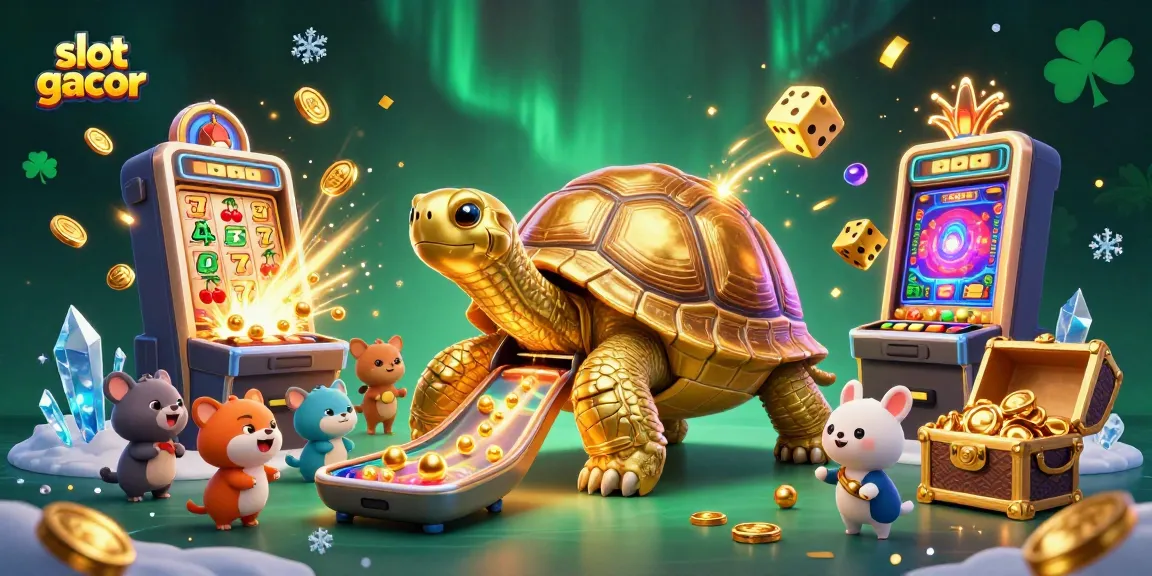 Spin the reels of slot gacor with a lively 3D casino illustration featuring a jackpot explosion.