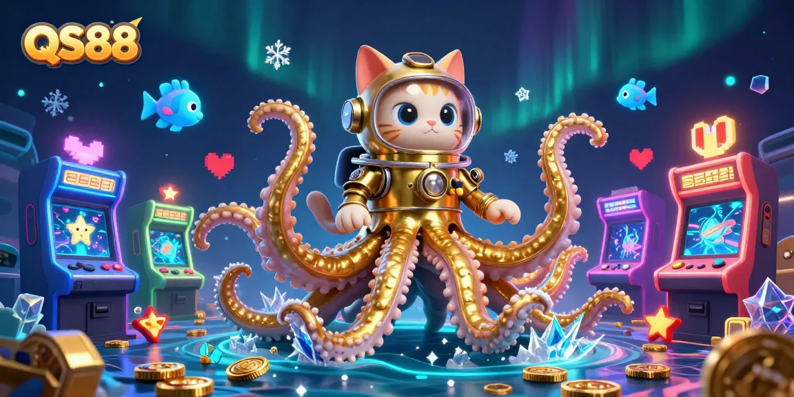 Play and win with QS88 in this vibrant 3D cartoon world filled with aquatic adventures and gaming excitement.