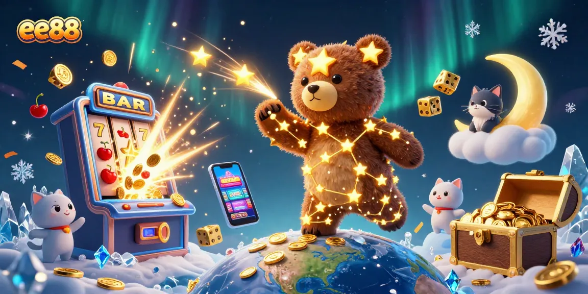 Experience fun and excitement in ee88 with this vibrant casino-themed digital illustration.