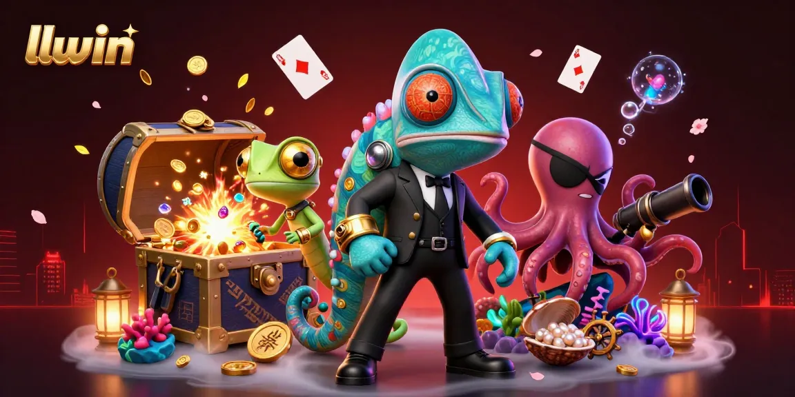 llwin offers thrilling gaming adventures with a secret agent chameleon and underwater treasures