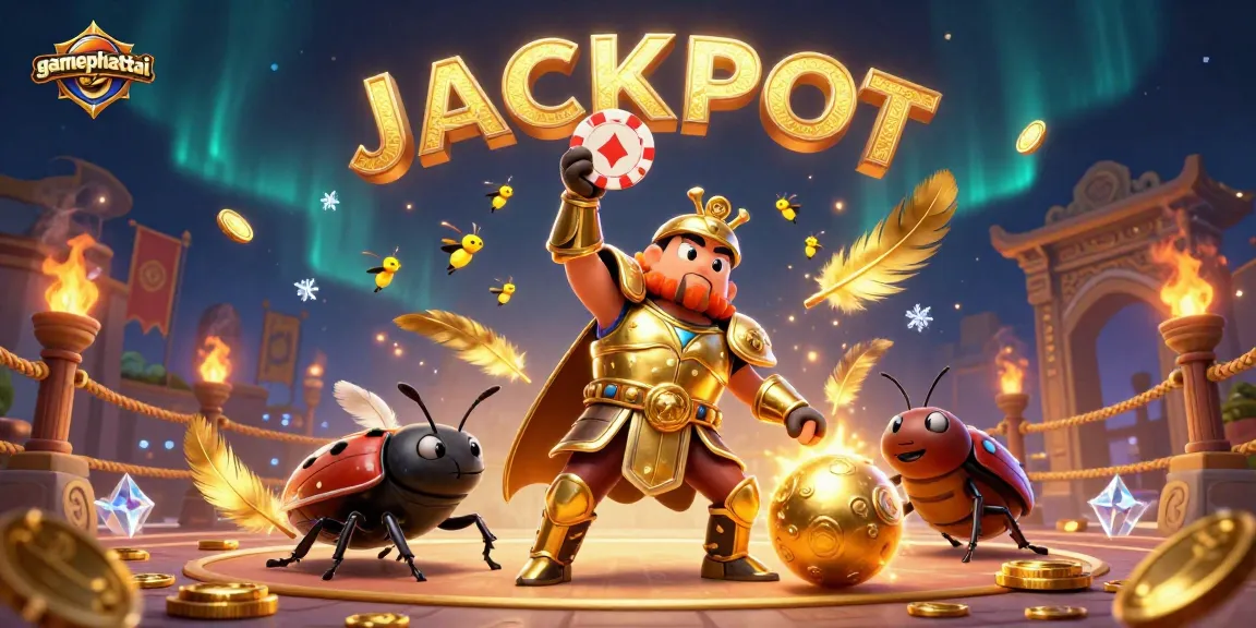 Spin the reels in gamephattai with vibrant characters celebrating a jackpot victory!