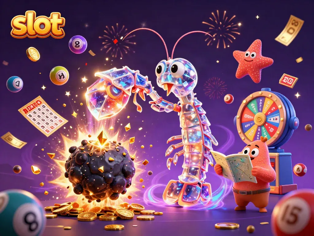 Slot online menarik dengan karakter samurai anggota galaksi dan bintang laut di latar belakang gemerlap.