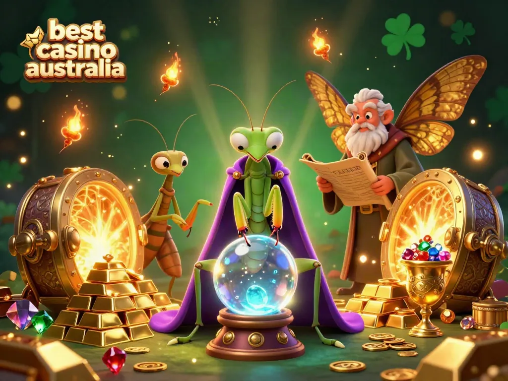 Experience the vibrant world of the best casino Australia with mystical characters and treasures.