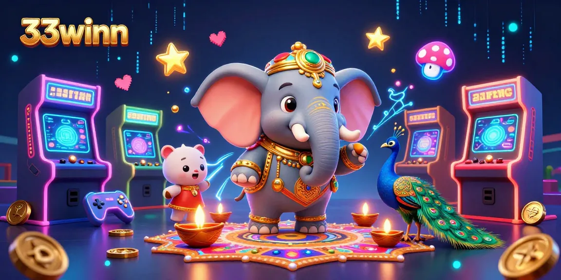 Experience thrilling games at 33winn with vibrant illustrations of excitement and adventure.