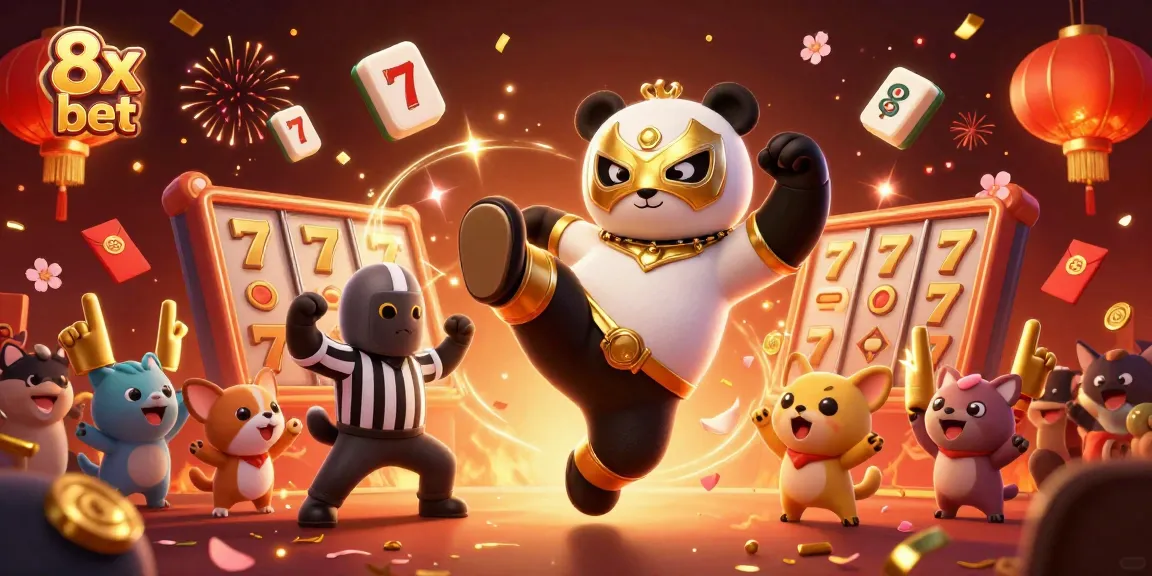 Engage with exciting gaming action at 8x bet while witnessing a panda wrestler live