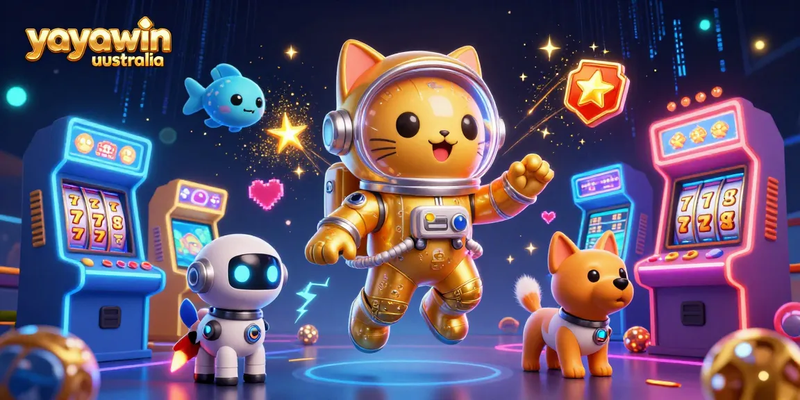 Experience excitement with yayawin australia's thrilling online pokies in a vibrant 3D casino scene.
