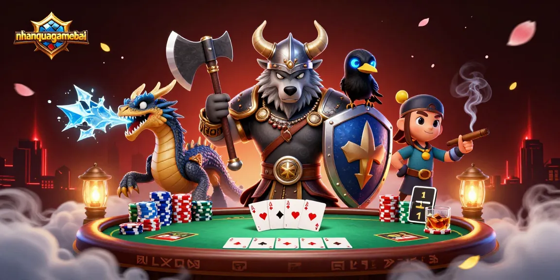 Engage with the thrilling nhanquagamebai scene of strategic card play featuring unique characters and rich casino elements.