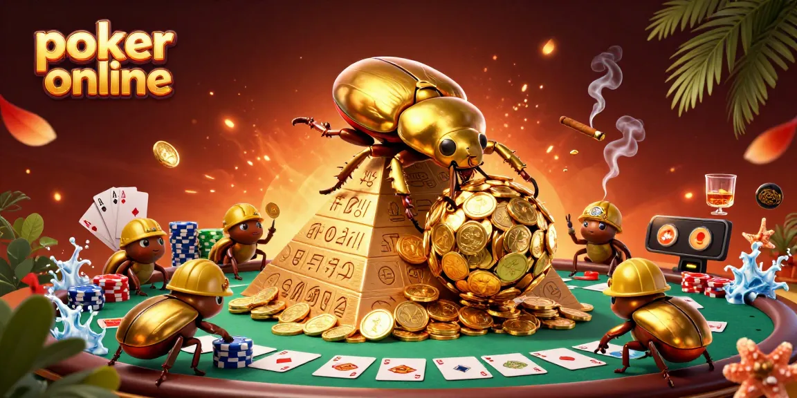 Jouer au poker en ligne avec des cartes et des jetons dans un décor de casino ludique et coloré.