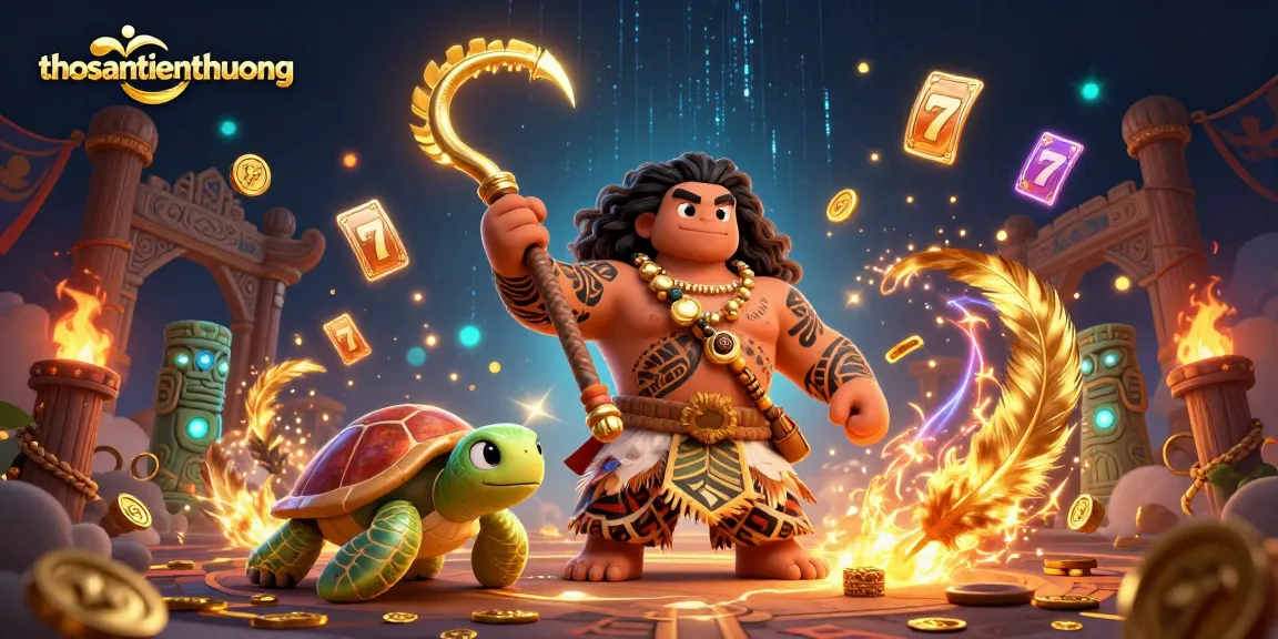 Engage in thrilling gameplay at thosantienthuong, a dynamic 3D casino scene featuring vibrant characters and exciting game elements.