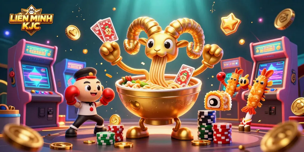 Engage with the colorful world of LIÊN MINH KJC featuring vibrant characters and dynamic gaming elements.