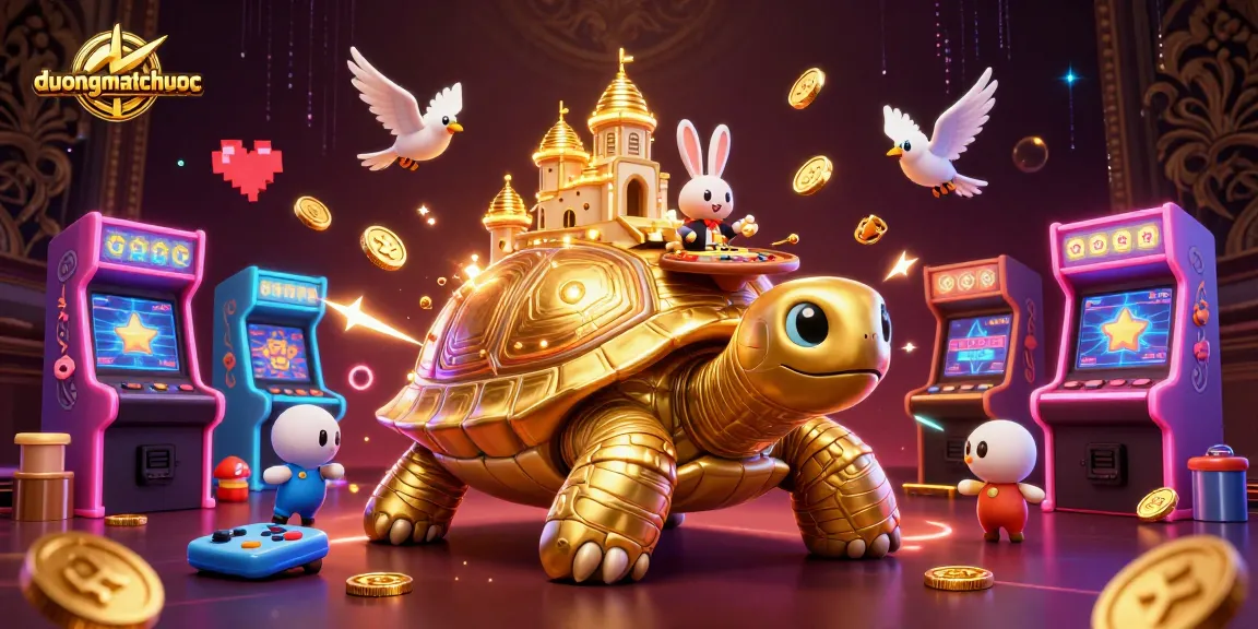 Experience the thrilling energy of duongmatchuoc with golden tortoise casino and vibrant arcade elements.