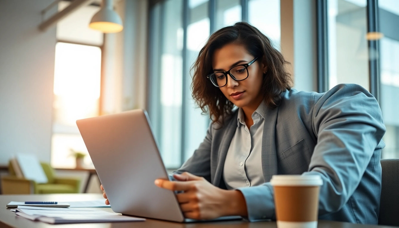 Cyber essentials assessor evaluating cybersecurity strategies in an office environment.