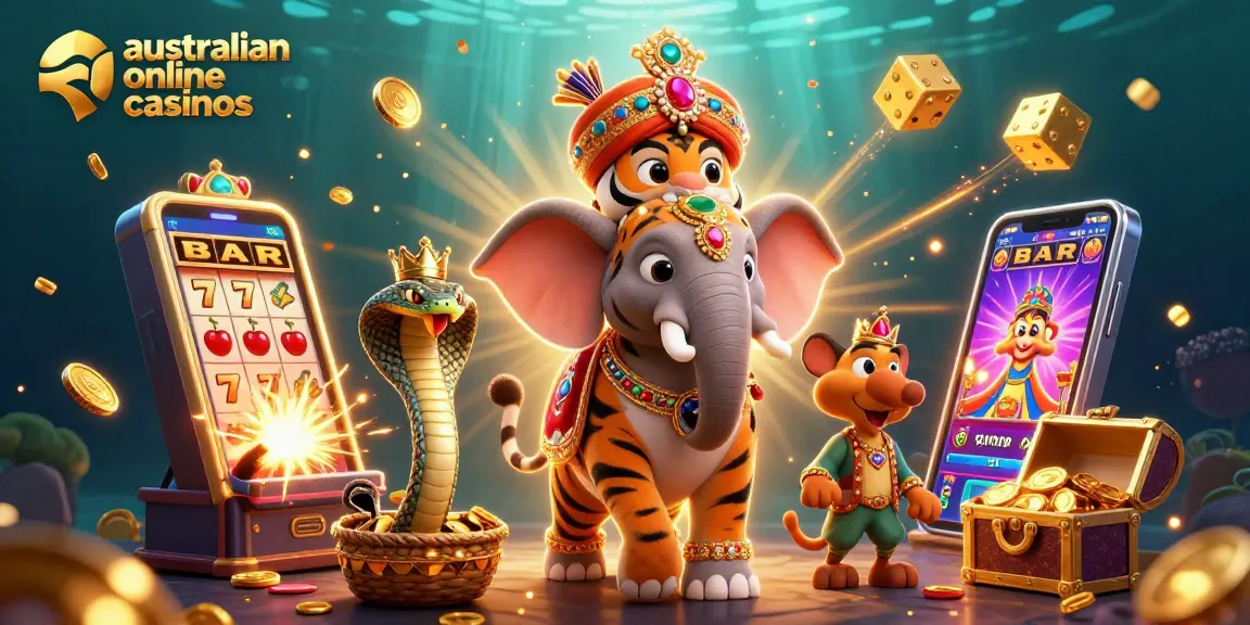 Experience thrilling moments with australian online casinos featuring an enchanting scene of jackpot-rich gameplay.