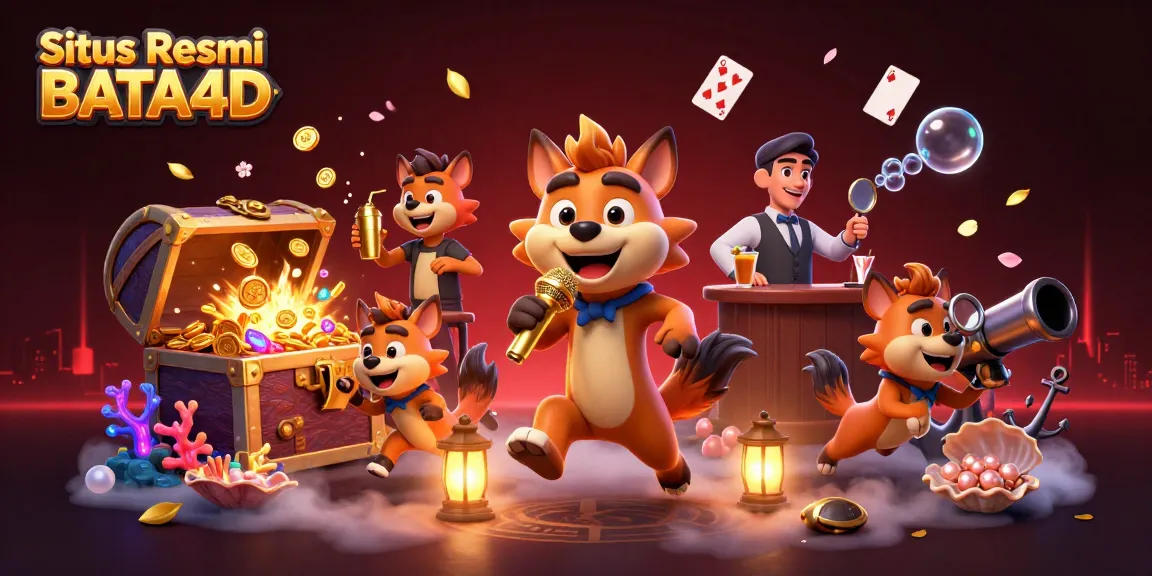Engage with the Situs Resmi BATA4D at a lively comedy casino club featuring playful hyenas.