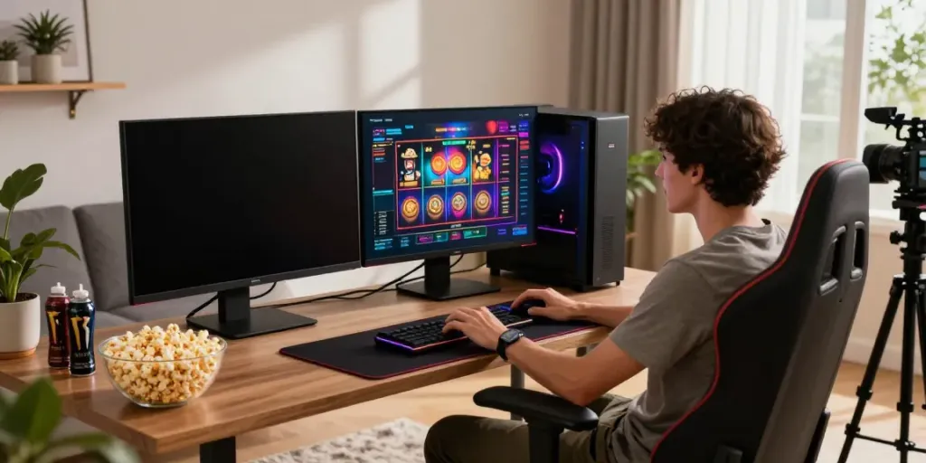 Exciting gaming scene with vibrant graphics on situs slot gacor interface.