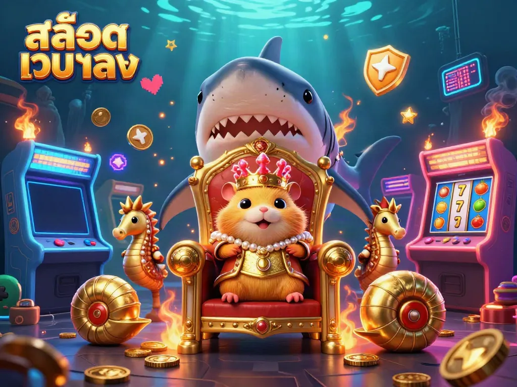 Spin the reels at สล็อตเว็บตรง while exploring vivid underwater realms in a dynamic 3D scene.