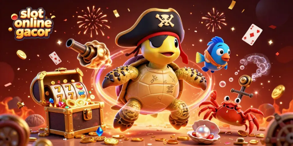 Play engaging slot online gacor with a dynamic underwater theme featuring fun characters and treasures.