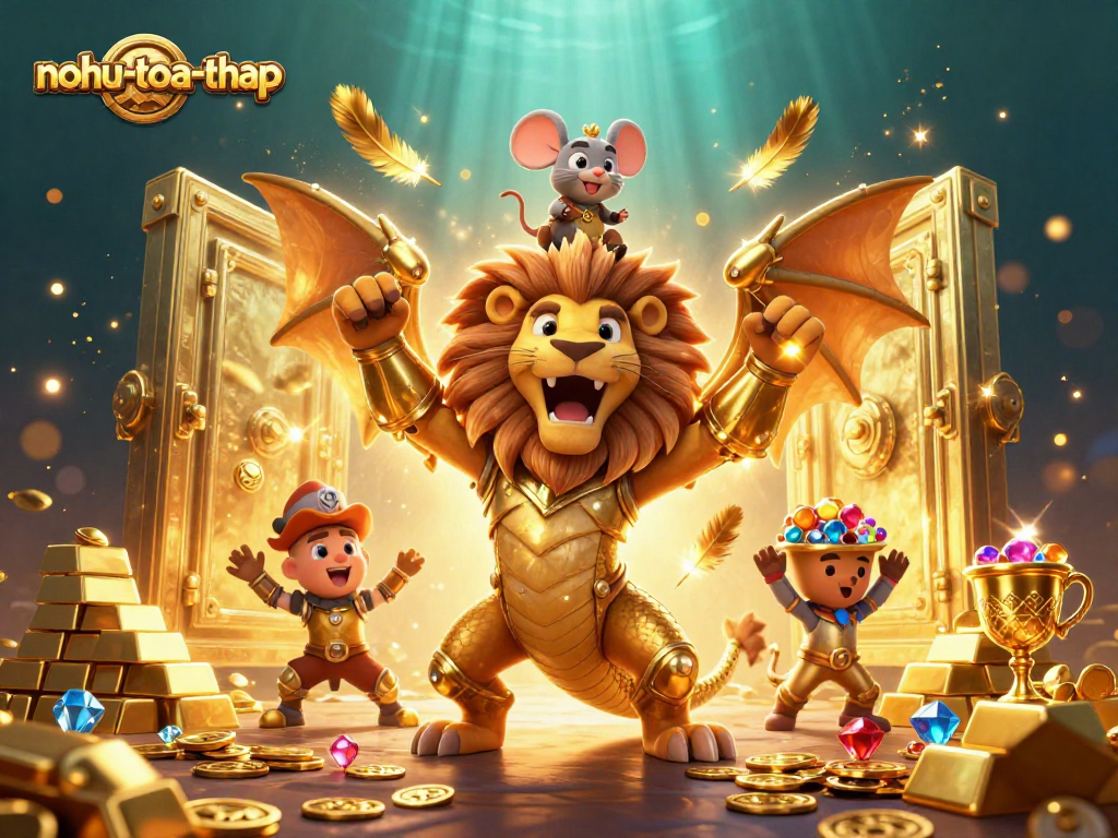 Engage in thrilling gameplay with nohu-toa-thap, where the golden treasure awaits amidst 3D casino excitement.