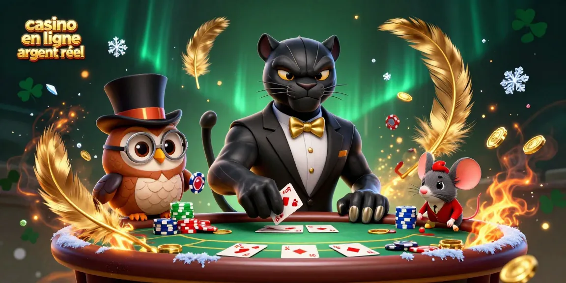 Jouez au poker avec des personnages colorés dans un casino en ligne argent réel.