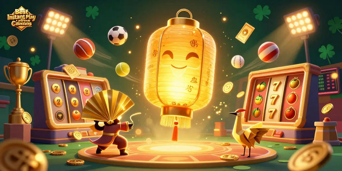 Enjoying vibrant gameplay at Best Instant Play Online Casinos with golden lantern spirit and lucky symbols.