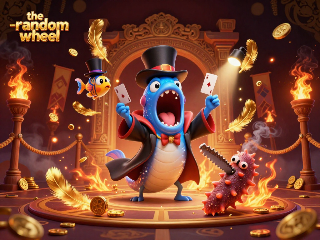 The-random-wheel showcases a bioluminescent eel and top-hat anglerfish in a dynamic casino magic scene.